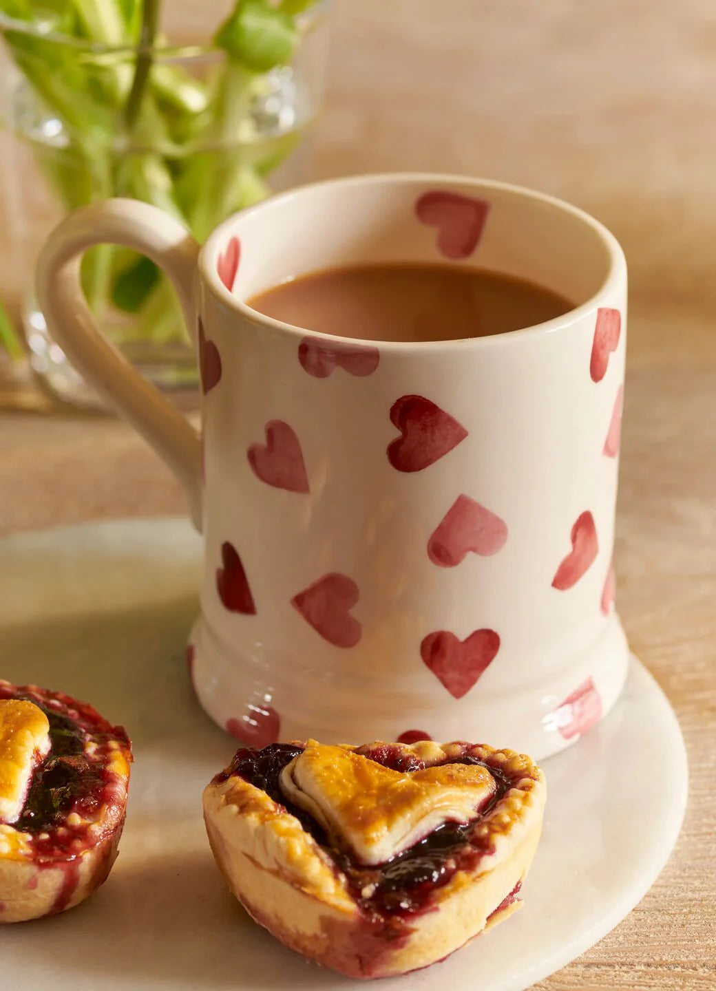 Pink Hearts 1/2 Pint Mug