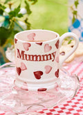 Pink Hearts Mummy 1/2 Pint Mug
