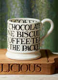 Black Toast All Over Writing 1/2 Pint Mug